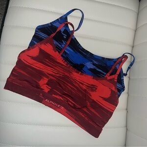 Alphalete Dynamic Red and Blue Sports Bras